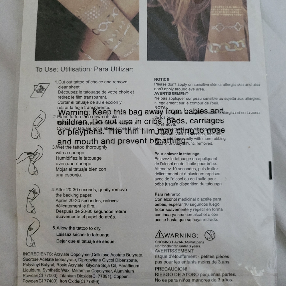 Temporary Metallic Tattoos